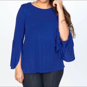 Agnes & Dora BNWT Royal Blue Bell Sleeve Tunic XL
